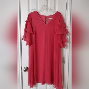 Calvin Klein Plus Size 16W Salmon colored dress